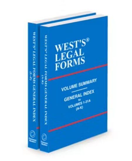 West's Legal Forms 2D General Index-Vol Contents-Tables-Subject Matter Index