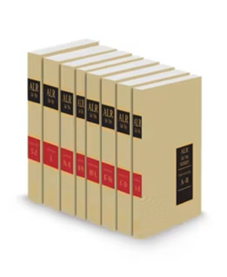American Law Reports Table of Cases