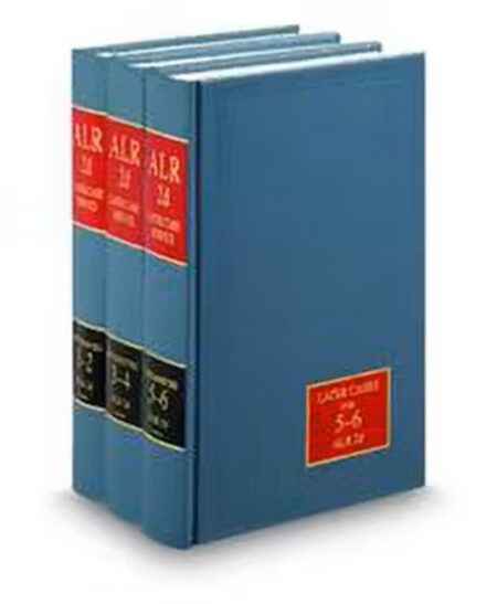 American Law Reports Later Case Service 2D