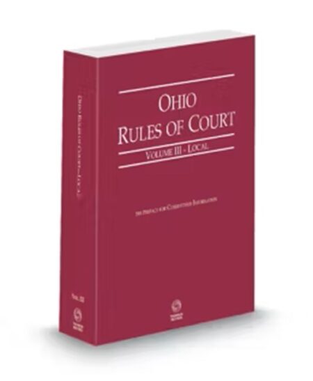 Ohio Court Rules Local V.III, 2026 ed.