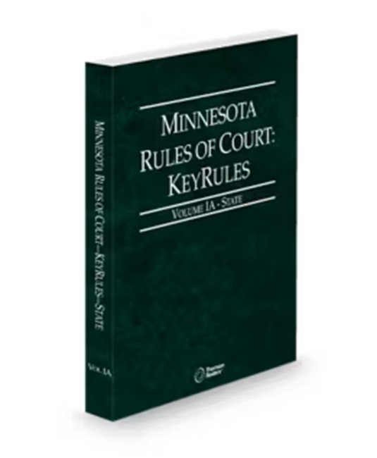 Minnesota Court Rules - State KeyRules V.Ia, 2026 ed.