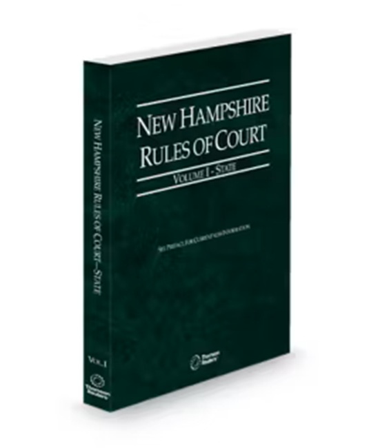 New Hampshire Court Rules State V.1, 2026 ed.