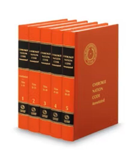 Cherokee Nation Code V.1 To V.4 Titles 1 To 80