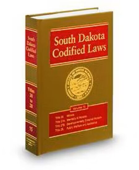 South Dakota Codified Laws General Index M To Z Popular Name Table by