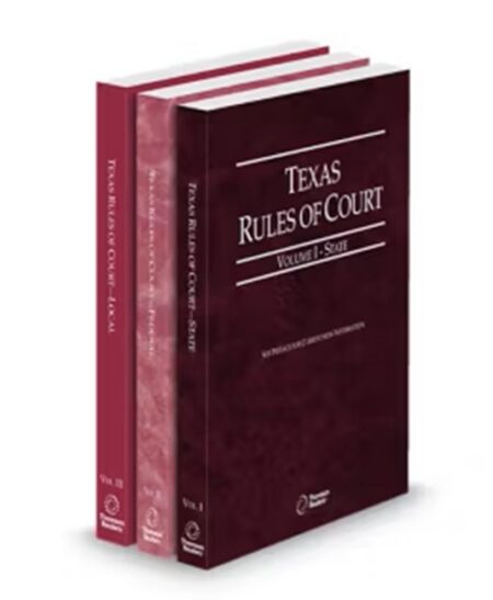 Texas Rules of Court Volumes I III State Federal and Local 2026 ed by