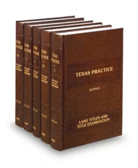 Texas Practice V 3 5 Land Title and Title Examination 2025 ed by Aloysius A Leopold Nancy Saint Paul