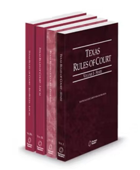 Texas Court Rules State Federal Local and Local KeyRules V I IIIa 2026 ed by