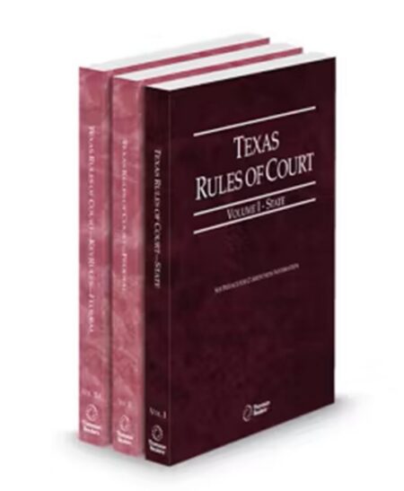 Texas Court Rules State Federal and Federal KeyRules V I IIa 2026 ed by
