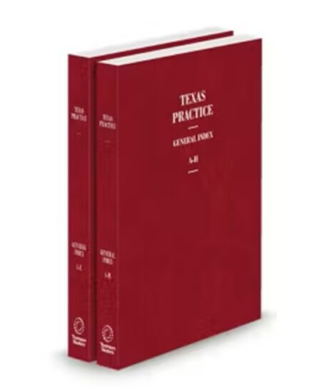 Texas Practice General Index by