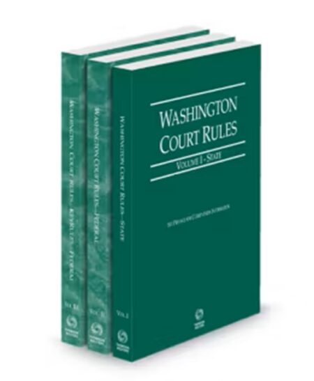 Washington Court Rules State Federal and Federal KeyRules V I IIa by