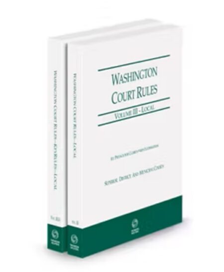 Washington Court Rules Local and Local KeyRules V III IIIa by