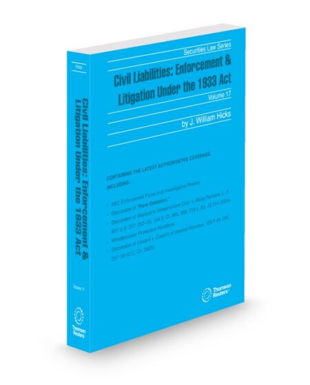 Civil Liabilities 2025 2 by J William Hicks