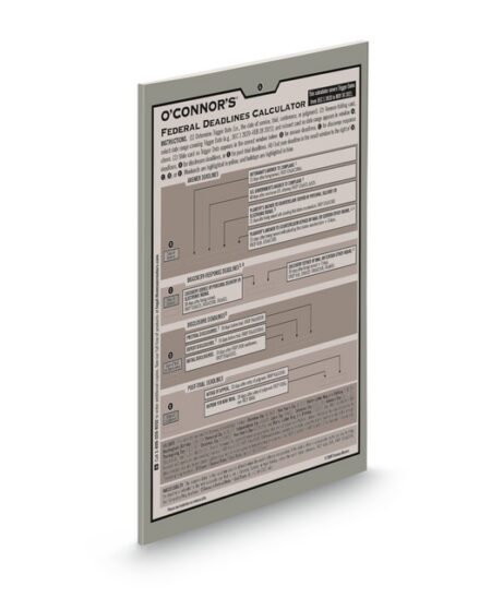 O'Connor's Federal Deadlines Calculator by