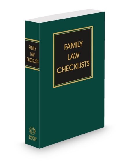 Family Law Checklists 2025 2026 ed by Nancy Contributor McKenna