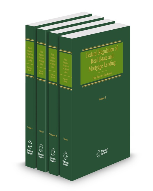Federal Regulation of Real Estate and Mortgage Lending 2025 ed by Dan Rosin Michael A Berenson Paul Barron