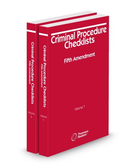 Criminal Procedure Checklists 2025 ed by