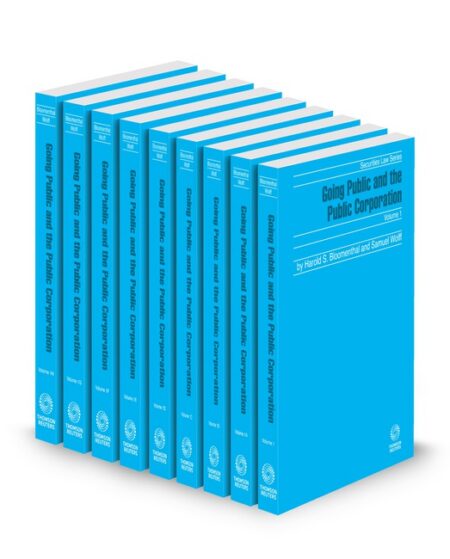 Going Public and The Public Corporation 2025 ed by Harold S Bloomenthal J D Samuel Wolff
