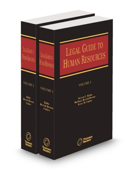 Legal Guide To Human Resources 2025 ed by Barbara Berish Brown Jerry M Cutler Esq Steven C Kahn