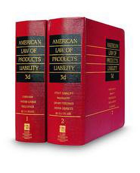 American Law of Product Liability 3D 2026 ed by