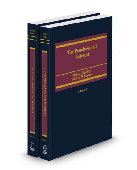 Tax Penalties and Interest 2025 ed by Arthur H Boelter