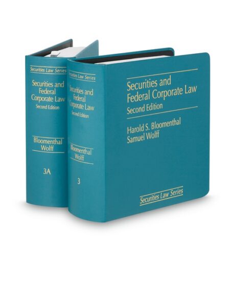 Securities and Federal Corporate Law 2025 3 ed by Harold S Bloomenthal J D Samuel Wolff