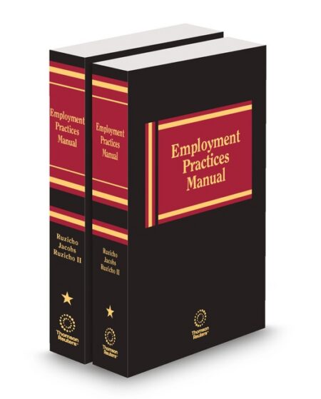 Employment Practice Manual 2025 2026 ed by Andrew J Ruzicho Sr Andrew J Ruzicho II Louis A Jacobs