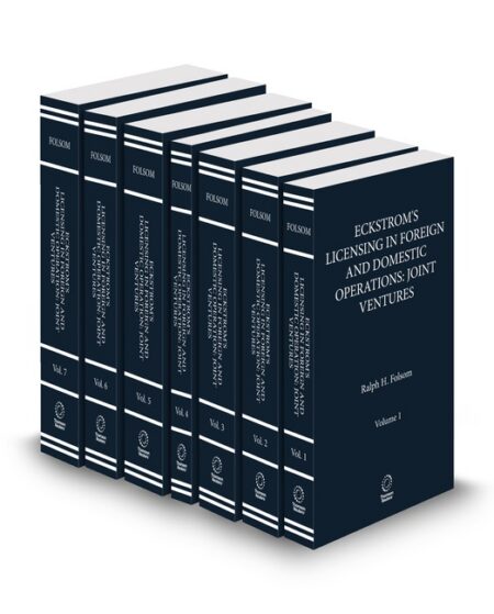 Eckstroms Licensing In Foreign and Domestic Operations Joint Ventures 2025 ed by Ralph H Folsom Professor