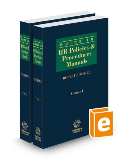 Guide To Human Resources Policies and Procedures Manuals 2025 ed by Robert J Nobile