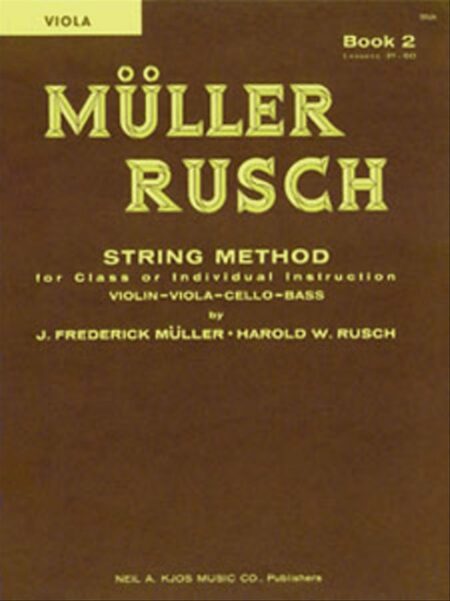 Muller Rusch String Method Book 2 Viola by Harold W Rusch