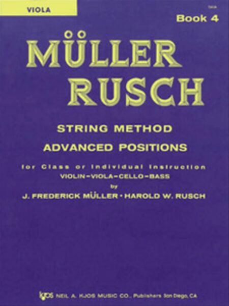 Muller Rusch String Method Book 4 Viola by Harold W Rusch