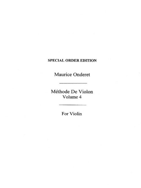 Violin Method Book 4 by