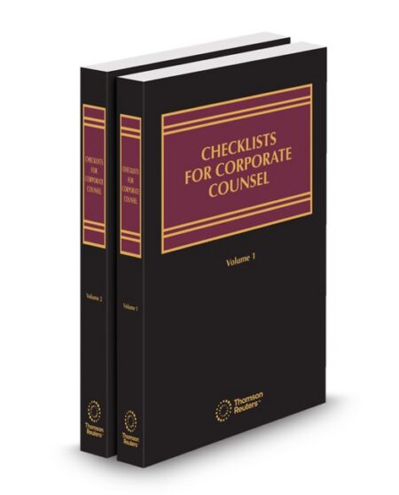 Business Laws Inc Checklists for Corporate Counsel 2026 ed by Publisher's Editorial Staff