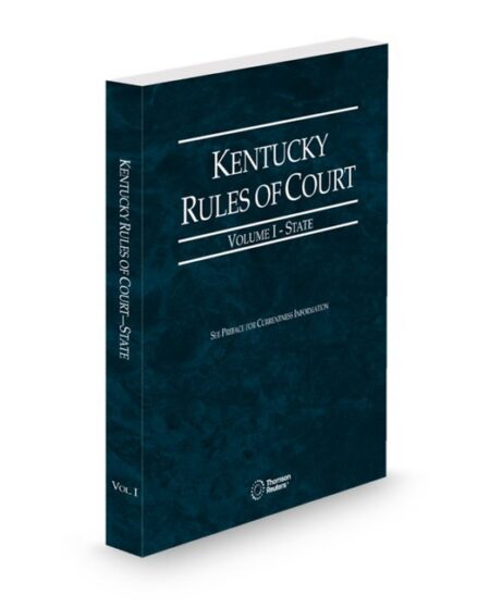 Kentucky Court Rules State V I 2026 ed by