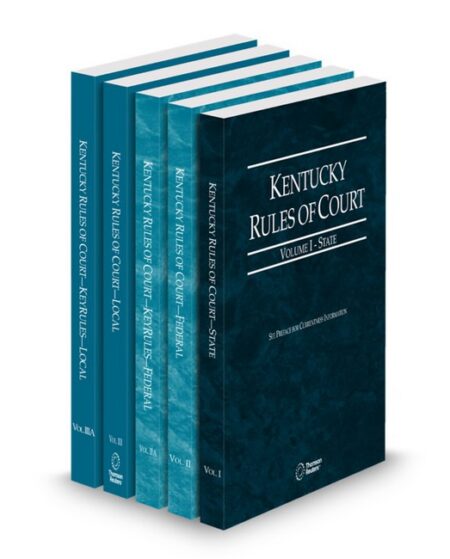 Kentucky Court Rules State Federal Federal KeyRules Local and Local KeyRules V I IIIa 2026 ed by
