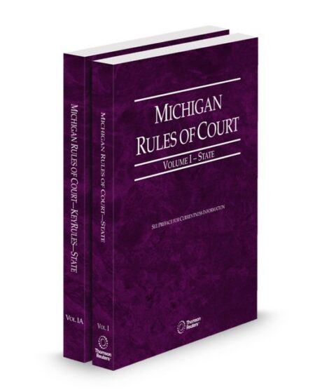 Michigan Court Rules State and State KeyRules V I Ia 2026 ed by
