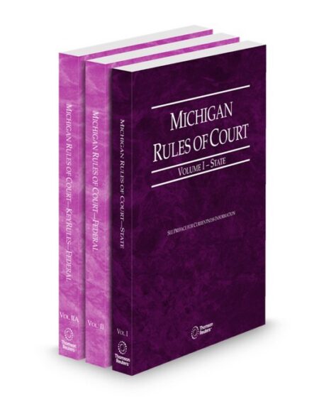 Michigan Court Rules State Federal and Federal KeyRules V I IIa 2026 ed by