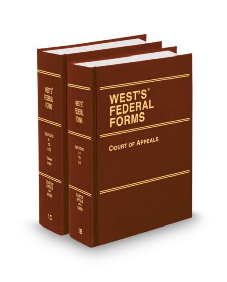 West's Federal Forms V 1B To V 1C Court of Appeals 2026 ed by David G Knibb