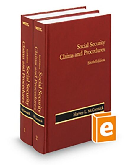 Social Security Claims and Procedures 6th 2025 ed by Harvey L McCormick