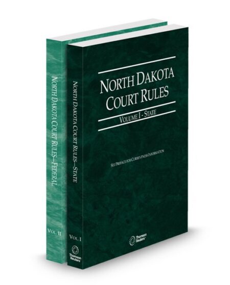North Dakota Court Rules State and Federal V I And II 2026 ed by