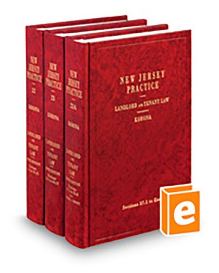 New Jersey Practice V 22 23A Landlord and Tenant Law 2026 ed by Raymond Korona