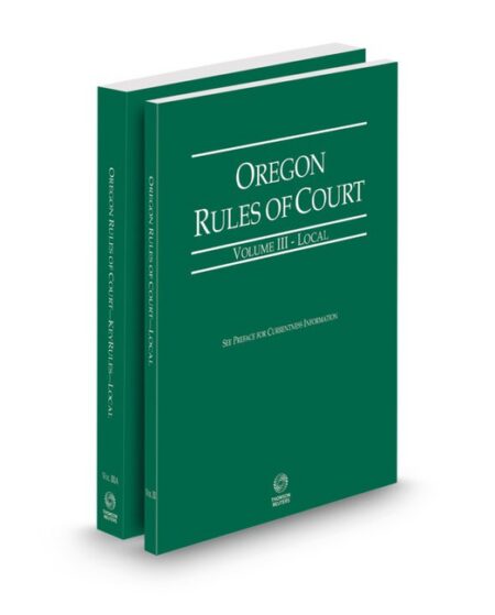 Oregon Court Rules Local and Local KeyRules S III IIIa by