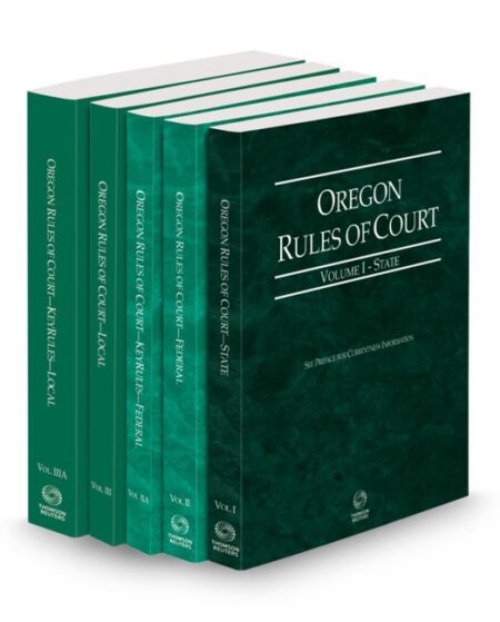Oregon Court Rules State Federal Federal KeyRules Local and Local KeyRules V I IIIa by
