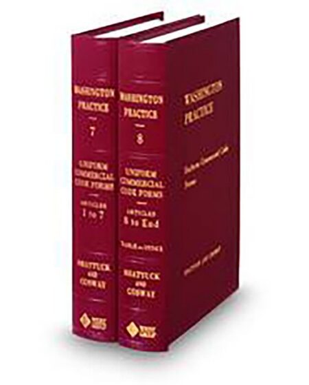 Washington Practice V 7 and 8 Uniform Commercial Code Forms 2026 ed by Richard Cosway Warren L Shattuck